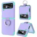 BENTOBEN for Samsung Galaxy Z Flip 4 Case, Z Flip 4 5G Case, Heavy Duty 2 in 1 Full Body Rugged Shockproof Protection Cover with Ring Girls Women Boy Men Covers for Galaxy Z Flip 4 6.7”, Purple/Mint