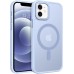 BENTOBEN for Magnetic iPhone 12 Mini Case, Phone Case iPhone 12 Mini [Compatible with Magsafe] Slim Translucent Matte Design Shockproof Bumper Protective Cute Girls Women Boys Men Cover, Sky Blue
