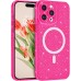 BENTOBEN for Magnetic iPhone 14 Pro Case, Phone Case iPhone 14 Pro [Compatible with Magsafe] Sparkly Shinny Bling Glitters Shockproof TPU Bumper Drop Protective Girls Women Boys Men Cover, Hot Pink