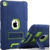 BENTOBEN iPad Air 2 Case, [Hybrid Shockproof Case] with Kickstand Rugged Triple-Layer Shock Resistant Drop Proof Case Cover for iPad Air 2 with Retina Display/iPad 6, Navy Blue/Green