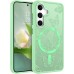 BENTOBEN for Samsung Galaxy S24 Case,Cute Butterfly Pattern Samsung S24 Magnetic Case [Compatible with MagSafe] Translucent Matte Slim Women Girl Protective Case for Samsung Galaxy S24 6.2",Green