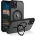 BENTOBEN for Magnetic iPhone 13 Pro Phone Case [Compatible with MagSafe] Rotatable Ring Holder Kickstand Design Shockproof Women Men Girl Boy Drop Protective Cover for iPhone 13 Pro 6.1" 2021, Black
