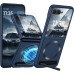 BENTOBEN for Motorola Razr Plus 2024 Case, Razr + 2024 Case with Magasfe & Built-in Screen Protector, PU Leather + Hard PC Shell Ultra Thin Slim Durable Protective Phone Case for Moto Razr+ 2024 Blue