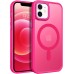 BENTOBEN for Magnetic iPhone 12 Mini Case, Phone Case iPhone 12 Mini [Compatible with Magsafe] Slim Translucent Matte Design Shockproof Bumper Protective Cute Girl Women Boy Men 12Mini Cover, Hot Pink