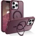 BENTOBEN for Magnetic iPhone 13 Pro Phone Case [Compatible with MagSafe] Rotatable Ring Holder Kickstand Design Shockproof Women Men Girl Boy Drop Protective iPhone 13 Pro Cover 6.1" 2021, Wine Red